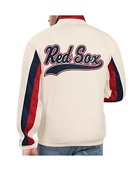Men's Starter Cream Boston Red Sox Rebound Cooperstown Collection Full-Zip Track Jacket