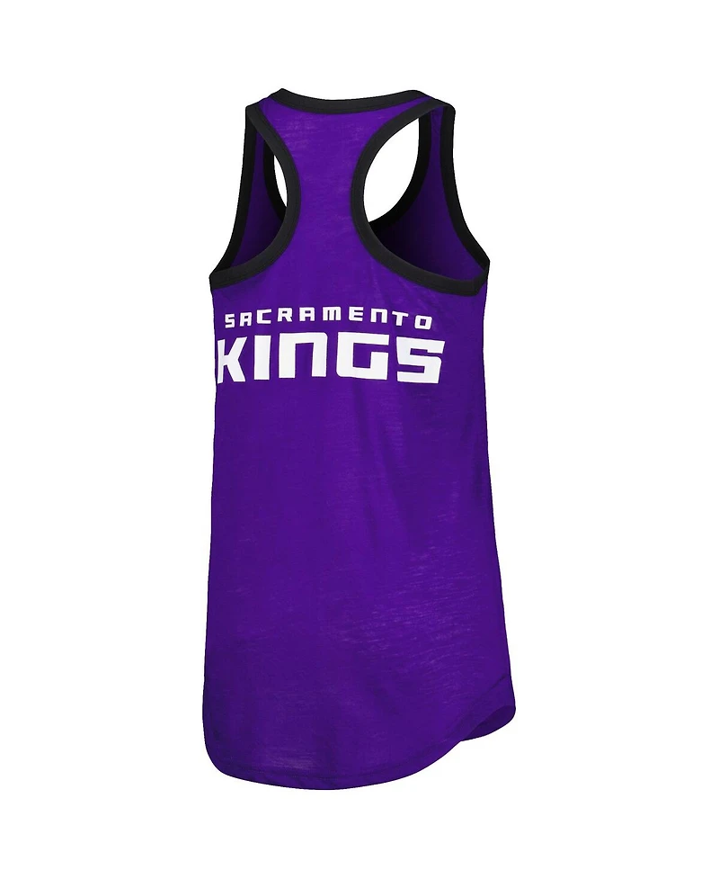 Women's G-iii 4Her by Carl Banks Purple Sacramento Kings Showdown Scoop-Neck Racerback Tank Top