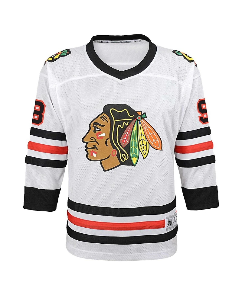 Big Boys Connor Bedard White Chicago Blackhawks Away Replica Jersey Player