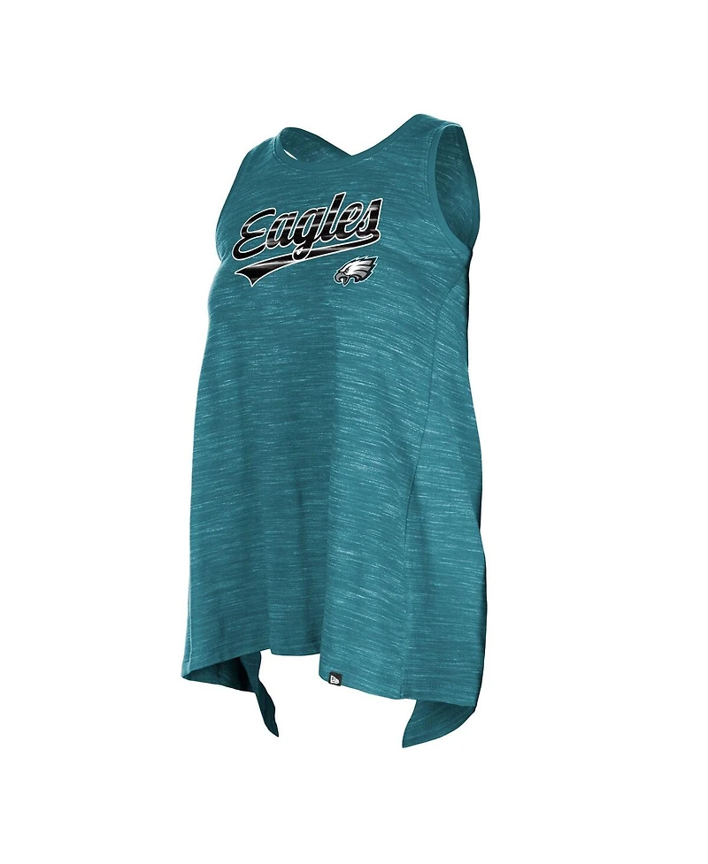 Women's New Era Midnight Green Philadelphia Eagles Space Dye Active Tank Top