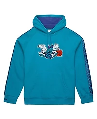 Men's Mitchell & Ness Teal Charlotte Hornets Hardwood Classics Nights Raglan Pullover Hoodie