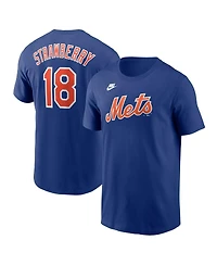 Men's Nike Darryl Strawberry Royal New York Mets Fuse Name and Number T-shirt