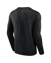 Men's Fanatics Black Vegas Golden Knights Strike the Goal Long Sleeve T-shirt