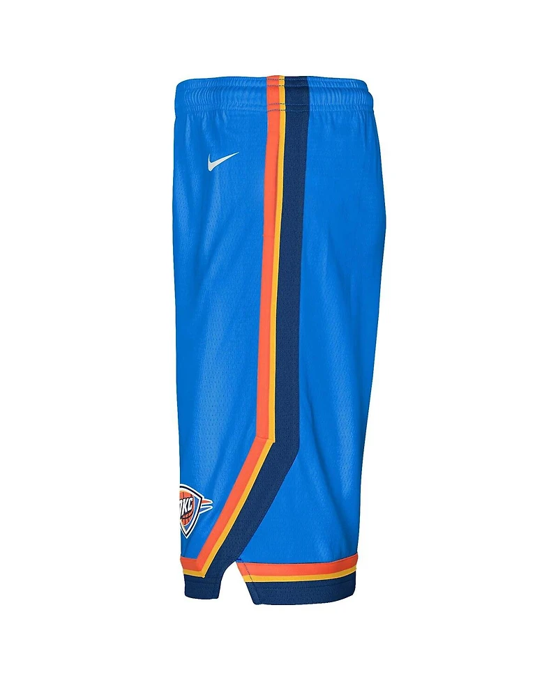 Big Boys and Girls Nike Blue Oklahoma City Thunder Swingman Performance Shorts – Icon Edition