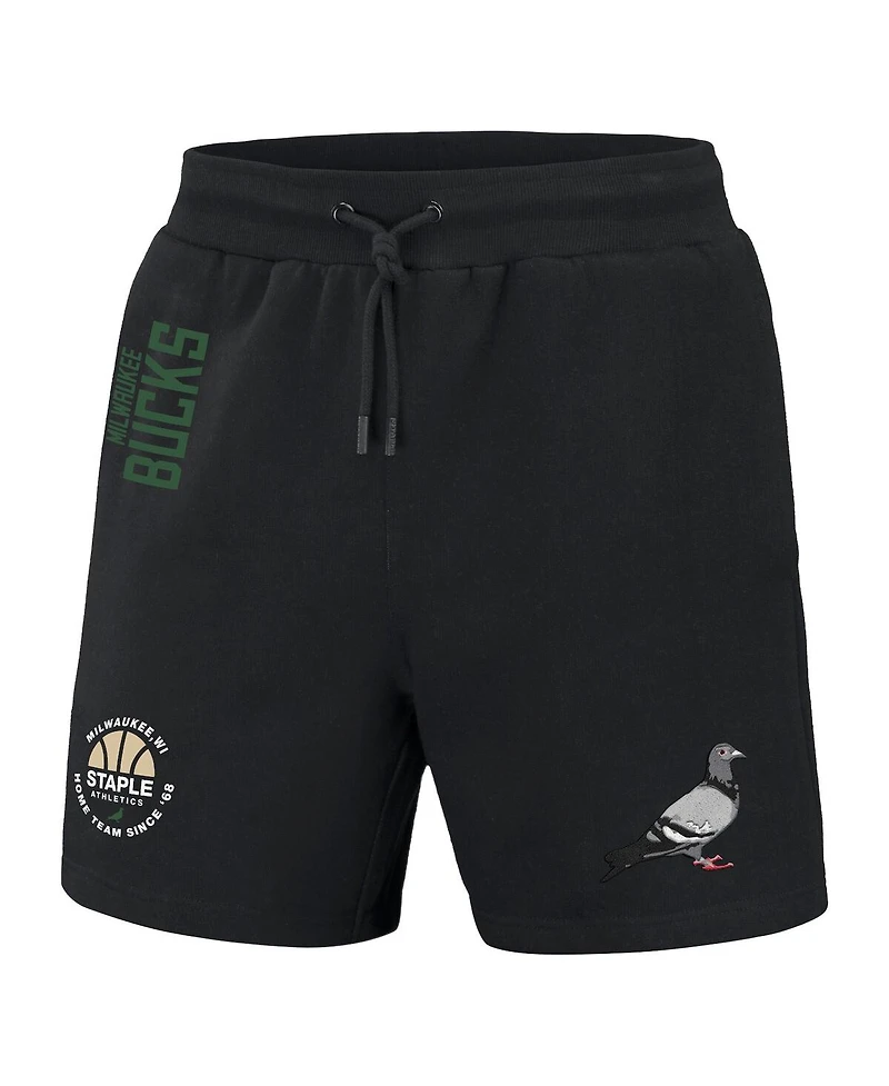 Men's Nba x Staple Black Milwaukee Bucks Home Team Shorts