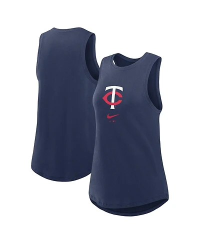 Women's Nike Navy Minnesota Twins Legacy Icon High Neck Fashion Tank Top