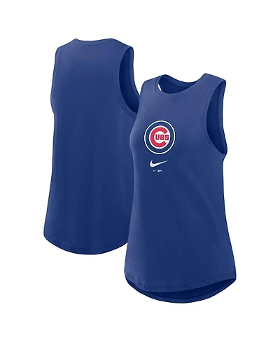 Women's Nike Royal Chicago Cubs Legacy Icon High Neck Fashion Tank Top