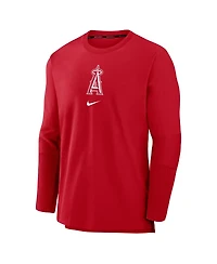 Men's Nike Red Los Angeles Angels Authentic Collection Player Performance Pullover Sweatshirt