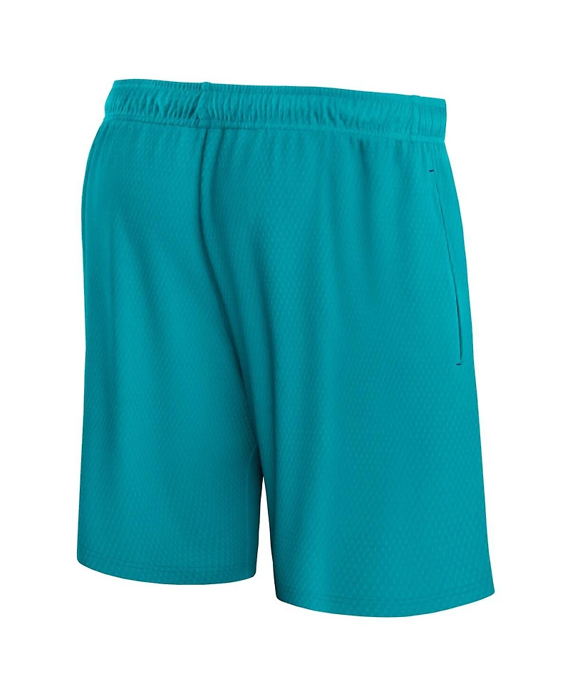 Men's Fanatics Teal Charlotte Hornets Post Up Mesh Shorts