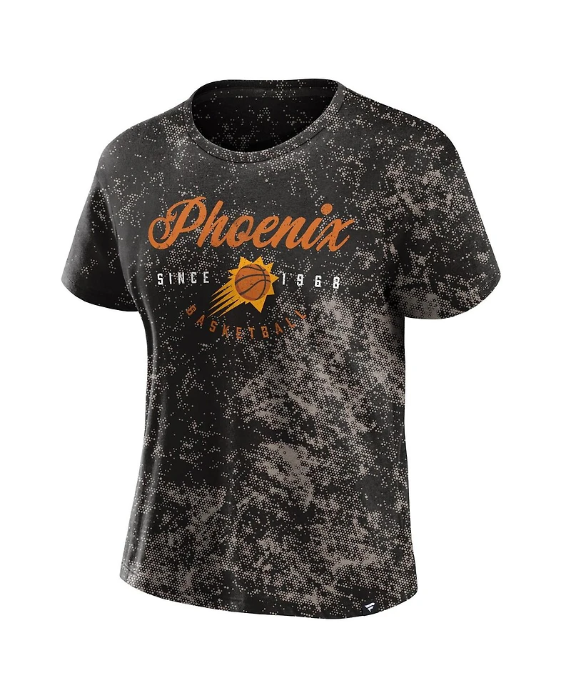 Women's Fanatics Black Distressed Phoenix Suns Breakaway T-shirt