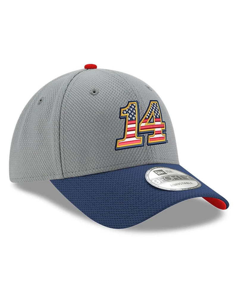 Men's New Era Gray, Navy Chase Briscoe Salute 9FORTY Adjustable Hat