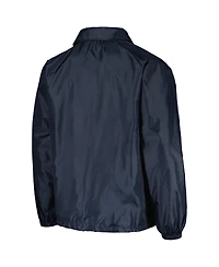 Men's Dunbrooke Navy Milwaukee Brewers Coach's Raglan Full-Snap Windbreaker Jacket