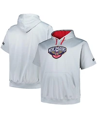 Men's Fanatics Silver New Orleans Pelicans Big and Tall Logo Pullover Hoodie