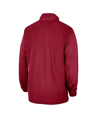 Men's Nike Crimson Oklahoma Sooners 2023 Coach Half-Zip Hooded Jacket