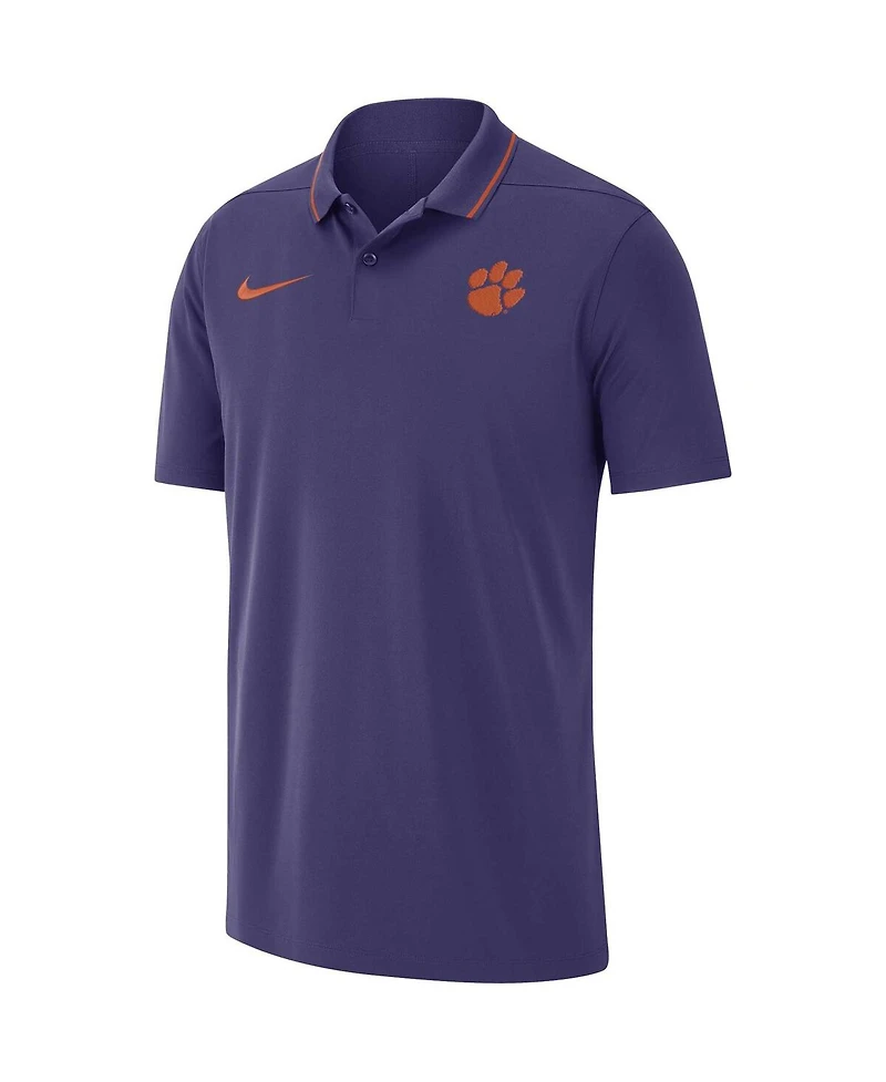 Men's Nike Purple Clemson Tigers 2023 Coaches Performance Polo Shirt