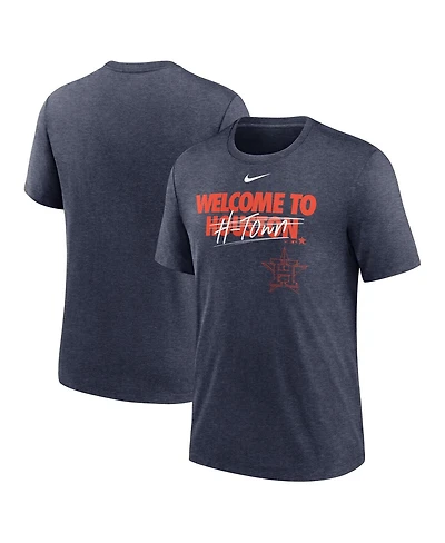 Men's Nike Heather Navy Houston Astros Home Spin Tri-Blend T-shirt