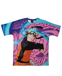 Men's and Women's Dumbgood Blue Naruto Big Print Graphic T-shirt