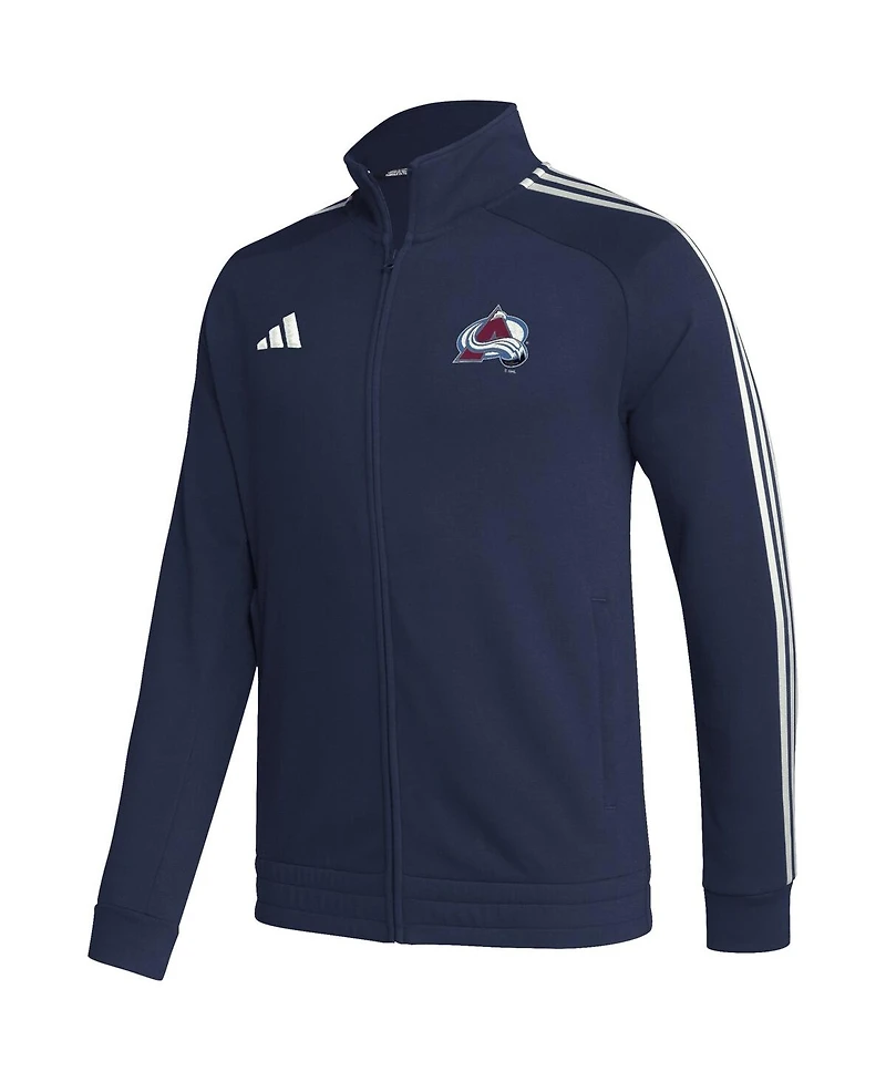 Men's adidas Navy Colorado Avalanche Raglan Full-Zip Track Jacket