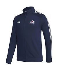 Men's adidas Navy Colorado Avalanche Raglan Full-Zip Track Jacket
