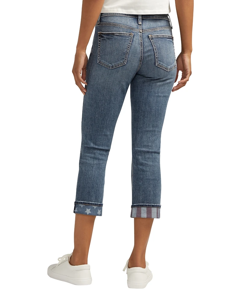 Silver Jeans Co. Suki Mid Rise Americana Capri