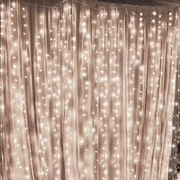 Twinkle Star Curtain String Lights 8 Modes Fairy Hanging Lights for Home Decor 6.6FT x 9.8FT