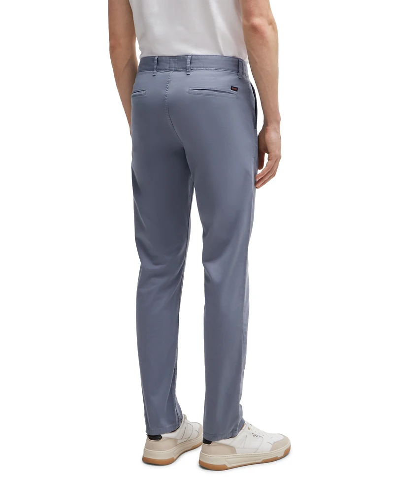 Boss by Hugo Boss Men's Stretch-Cotton Satin Slim-Fit Chinos