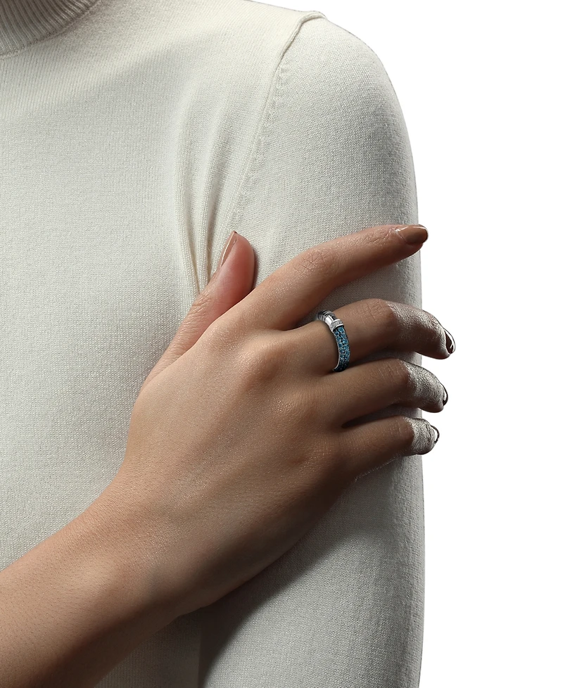 Star Wars Wonder Fine Jewelry London Blue Topaz (1 ct. t.w.) & Diamond (1/20 ct. t.w.) Obi-Wan Kenobi Lightsaber Ring in Sterling Silver
