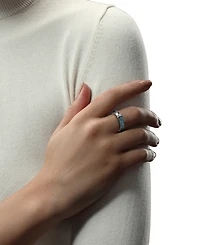 Star Wars Wonder Fine Jewelry London Blue Topaz (1 ct. t.w.) & Diamond (1/20 ct. t.w.) Obi-Wan Kenobi Lightsaber Ring in Sterling Silver