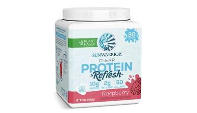 Clear Protein Refresh Protein Powder, Plant Based Protein Powder, Sunwarrior, Raspberry, 420g