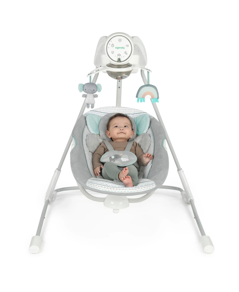 Ingenuity InLighten 5-Speed Baby Swing - Swivel Infant Seat