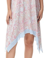 Lori Goldstein Women's Printed Short Sleeve Sleepshirt