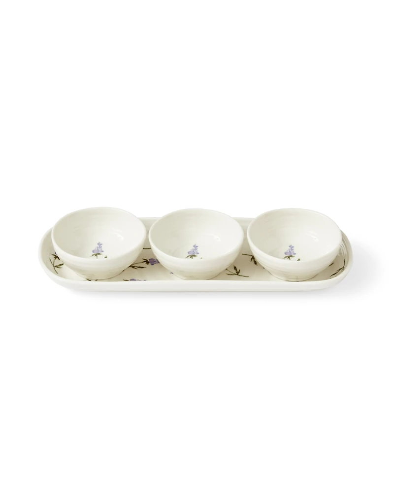 Portmeirion Sophie Conran Lavandula 4 Piece Bowl And Tray Set