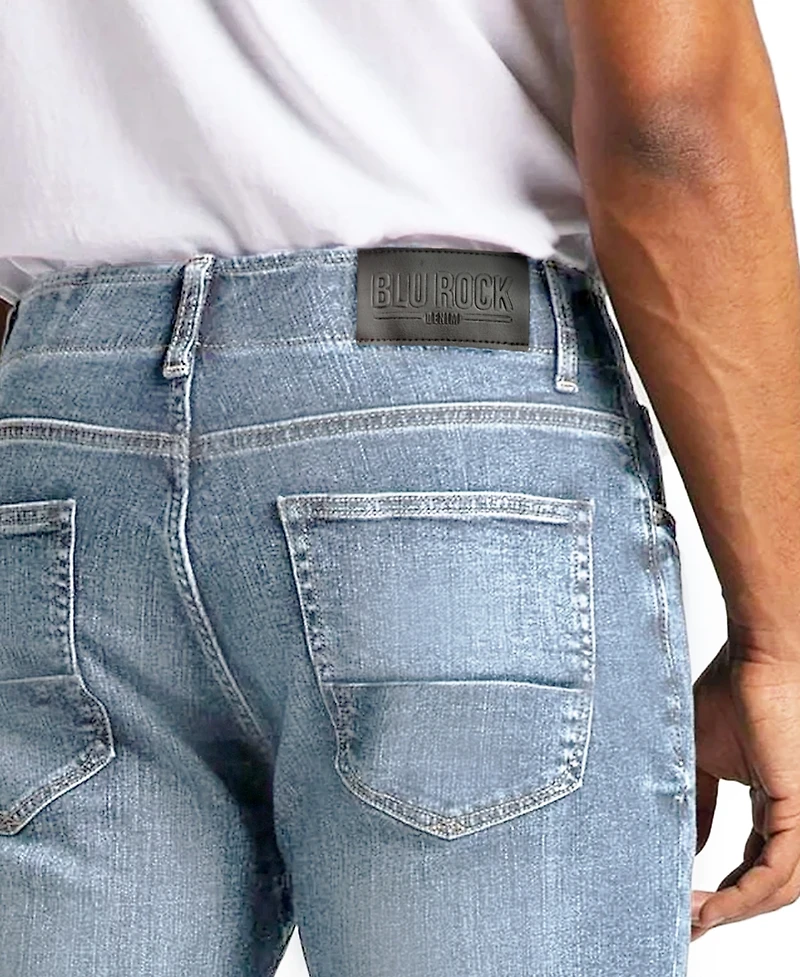 Blu Rock Men's Flex Stretch Slim Straight Jeans