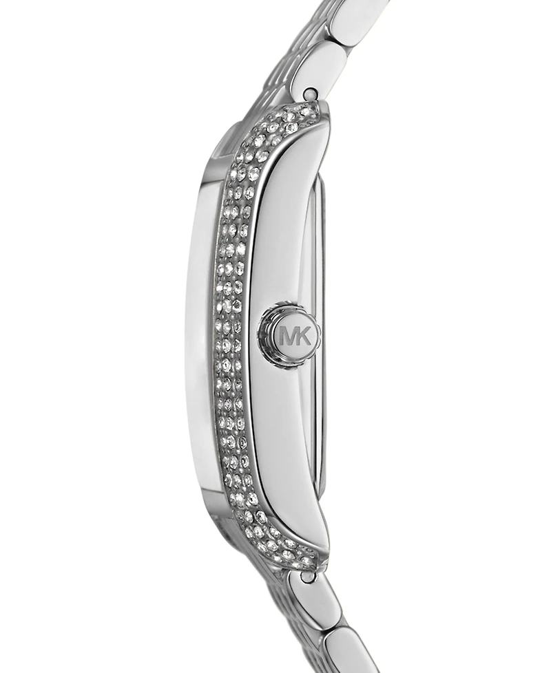 Michael Kors Women's Emery Three-Hand Silver-Tone Stainless Steel Watch 27mm x 33mm