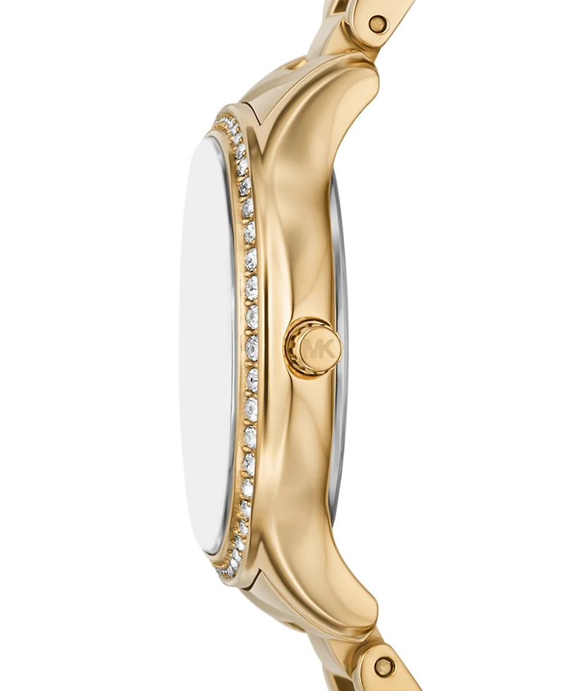 Michael Kors Women's Sage Three-Hand Gold-Tone Stainless Steel Watch 31mm
