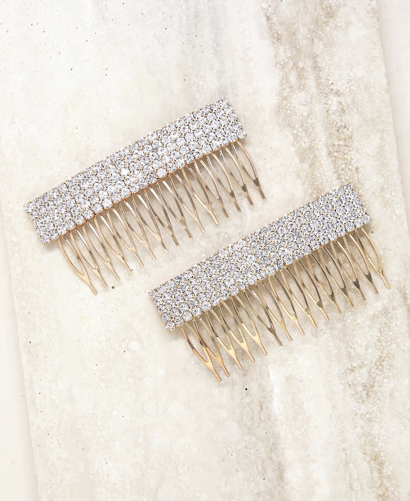 Ettika Dynasty Hair Comb Set in Clear