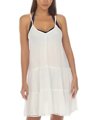 Raviya Women's Tiered Sleeveless Cover-Up Dress
