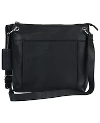 Mancini Pebble Trish Leather Crossbody Handbag with Organizer