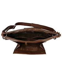 Mancini Pebble Trish Leather Crossbody Handbag with Organizer
