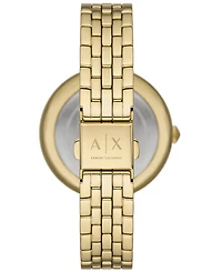 A|X Armani Exchange Women's Brooke Three Hand Gold-Tone Stainless Steel Watch 38mm