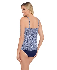 ShapeSolver by Mimi Flamingo Women's Handkerchief Hem Tankini Swimsuit Top