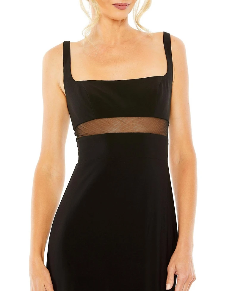 Women's Ieena Sheer Mesh Panel Detail Column Gown