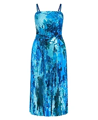 City Chic Women's Jayda Pleat Print Midi Dress