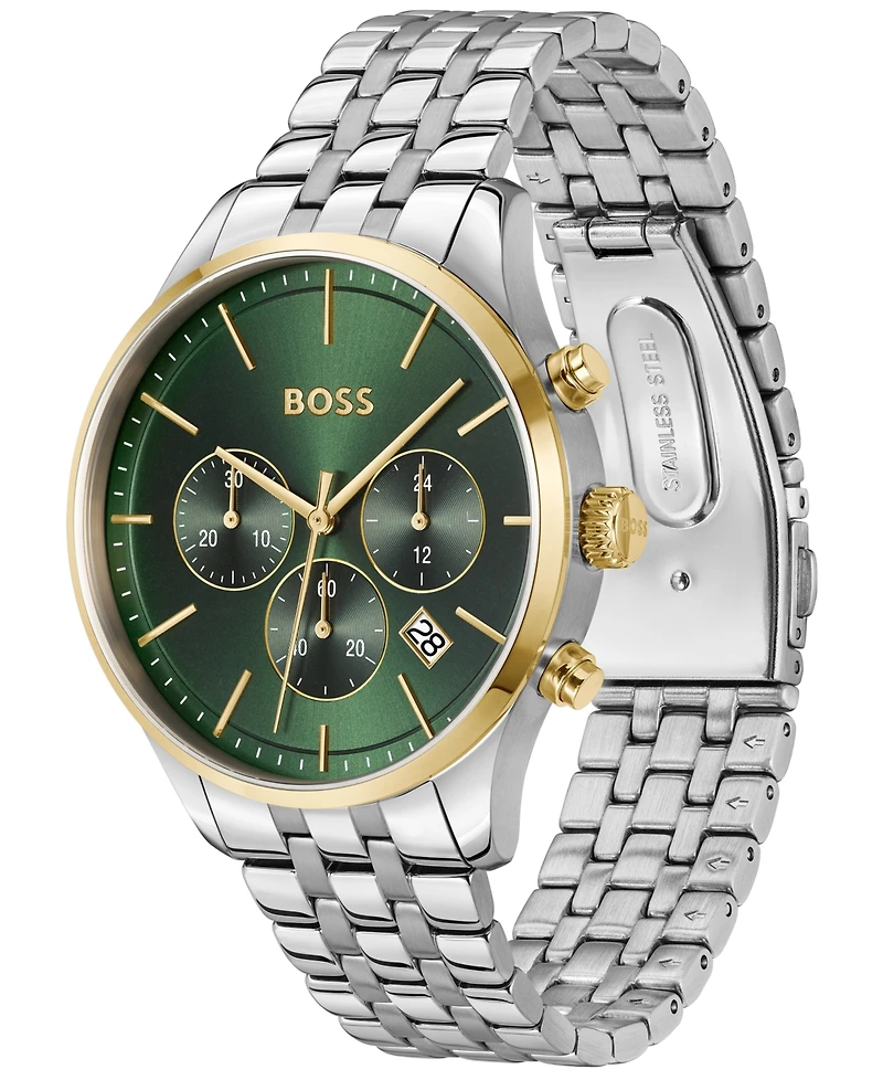 Hugo Boss Men's Chronograph Avery Stainless Steel Bracelet Watch 42mm