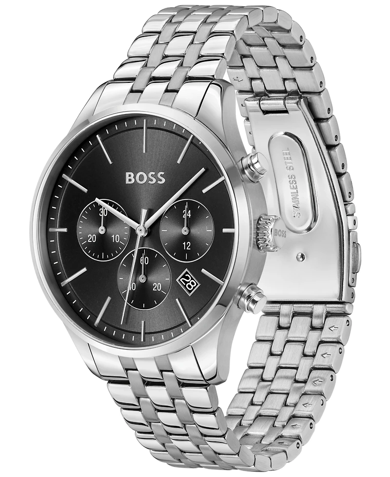 Hugo Boss Men's Chronograph Avery Stainless Steel Bracelet Watch 42mm