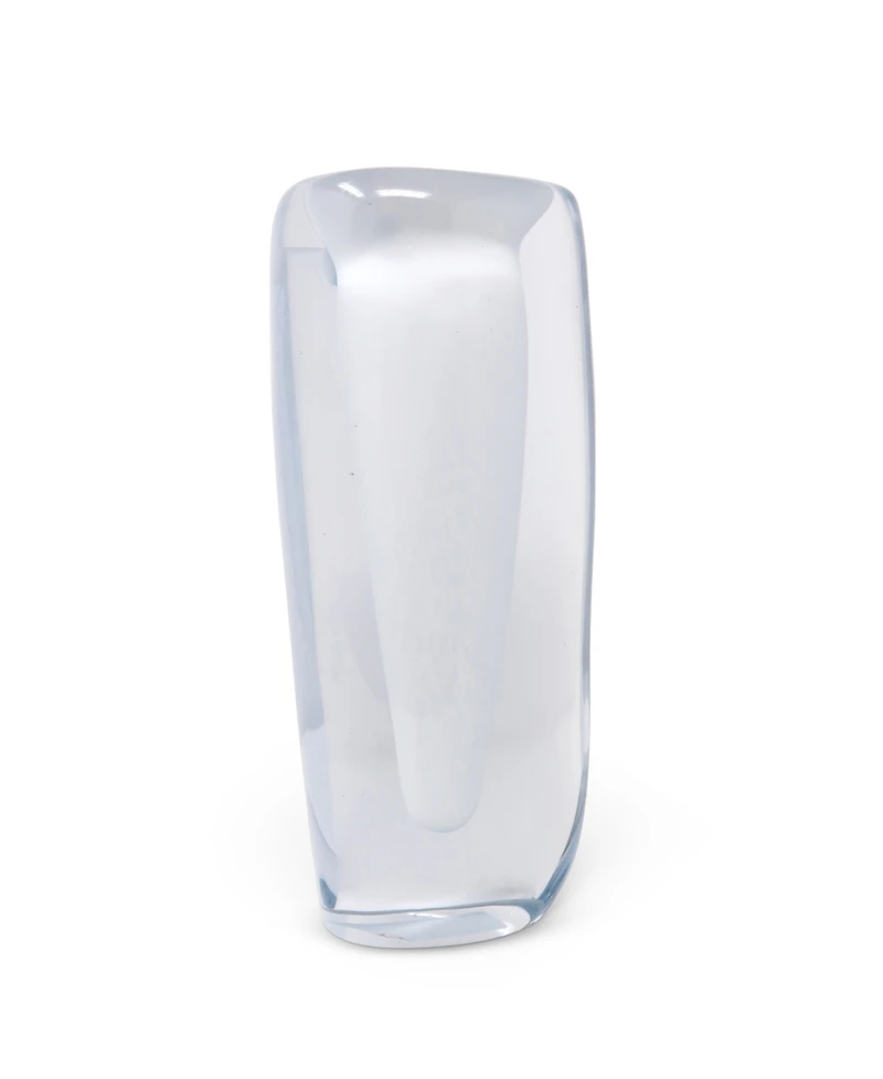 Vivience 11.5"H White Inner Double Wall Glass Vase
