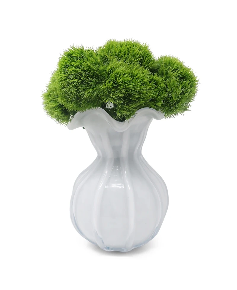 Vivience 11.75"H Glass White Vase