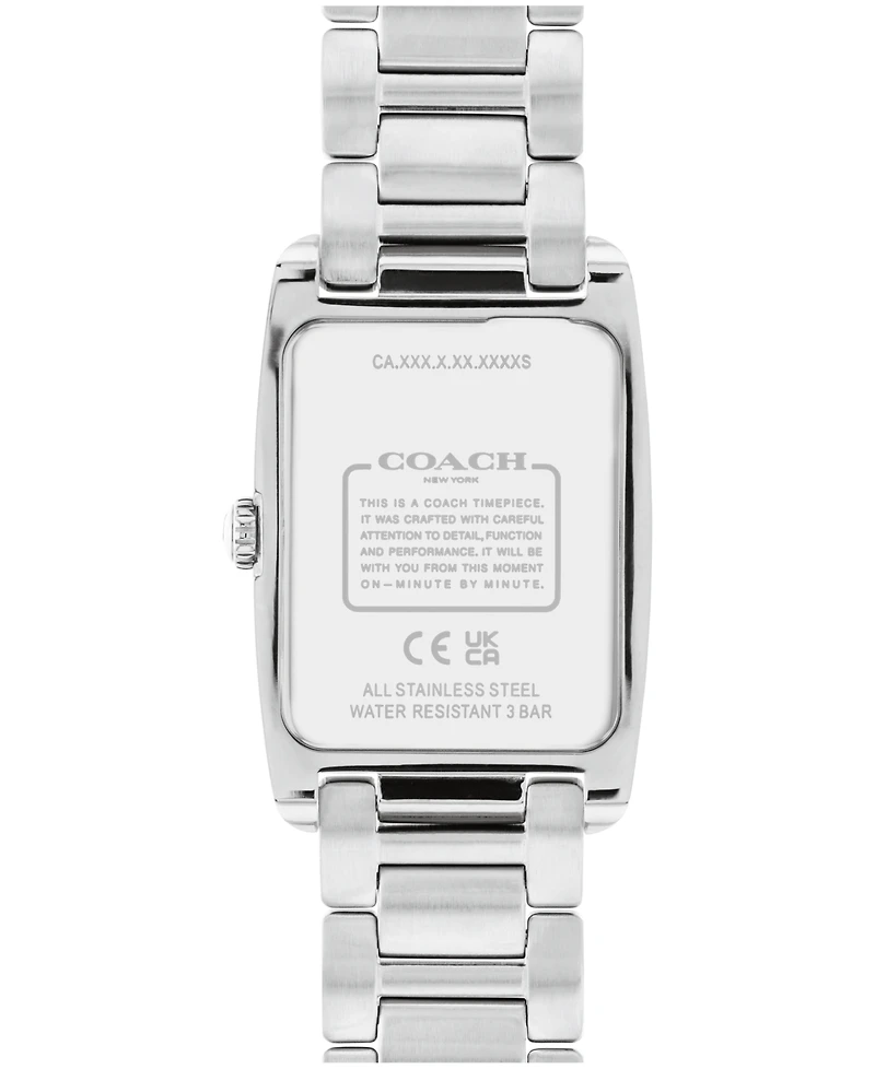 Coach Women's Reese Silver-Tone Stainless Steel Crystal Watch 24mm