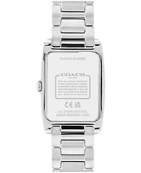 Coach Women's Reese Silver-Tone Stainless Steel Crystal Watch 24mm