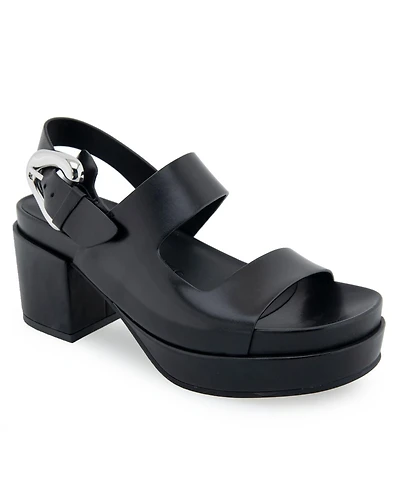 Aerosoles Women's Clarkson Buckle Strap Platform Sandals